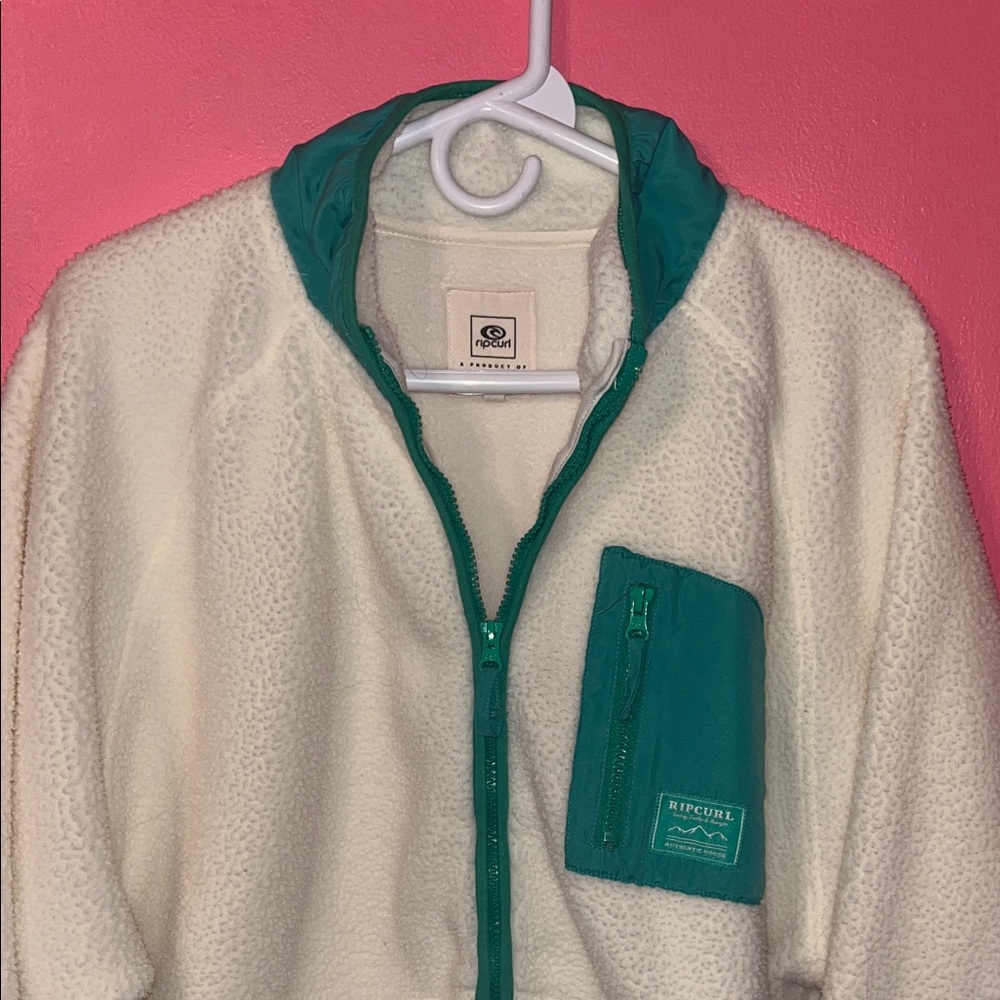 Rip Curl White and Teal Jacket